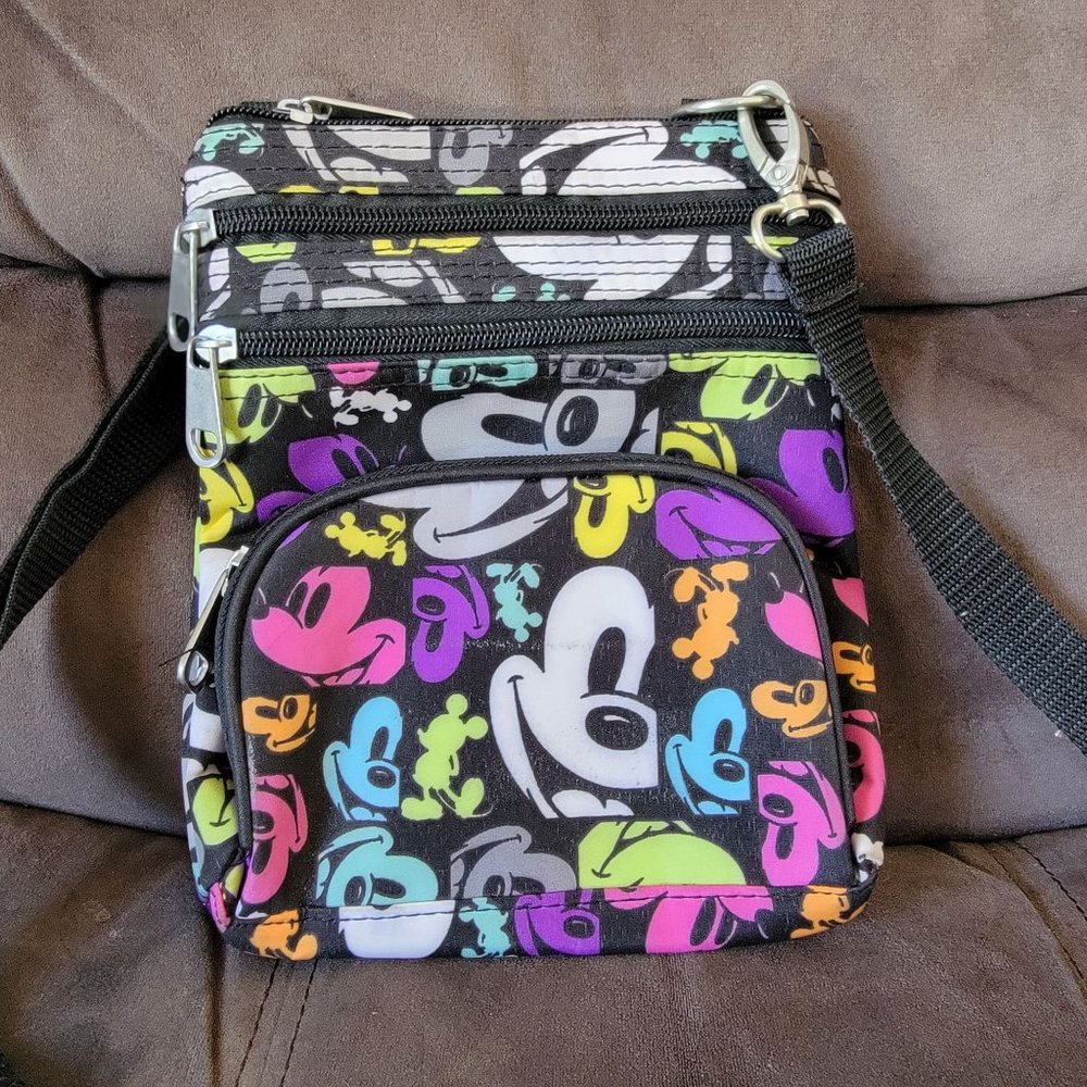 Disney Parks Exclusive Mickey Mouse Faces Pop Art Print Crossbody